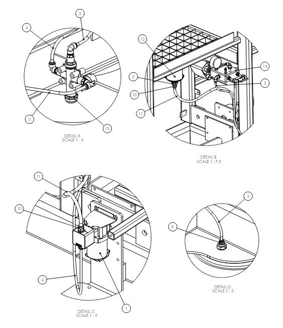 A87250 (b) Guardian Pneumatic System Layout - Hydraulic Braking 