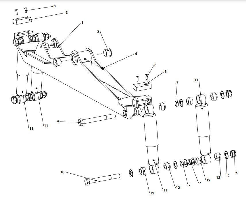 A79004 Tilt Bar Parts Double Damper