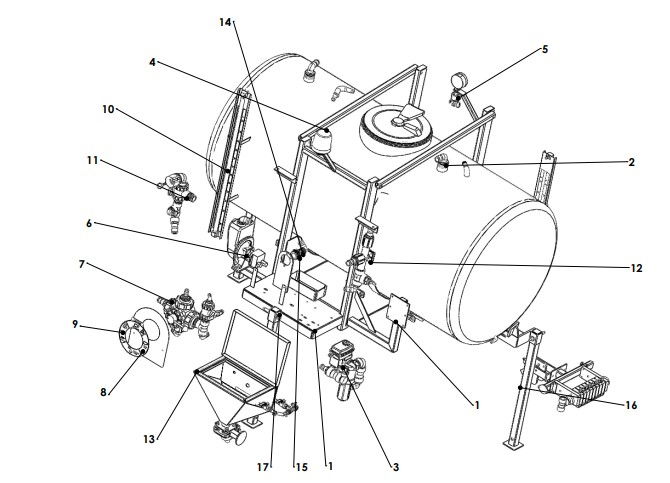 A66405 2000L FRONT SPRAY TANK ASSY