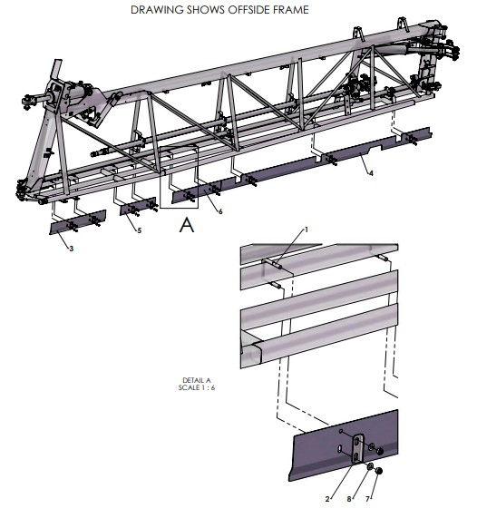 A79431 -ET GUARD ASSEMBLY - INNER FRAME - 0.5M -ET SPACING - TRAILED