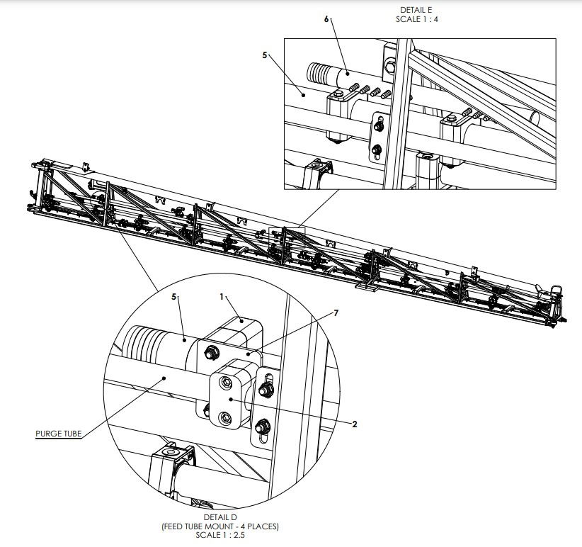 A41019 AIRTEC J200 6M MID FRAME FEED TUBE ASSEMBLY 2