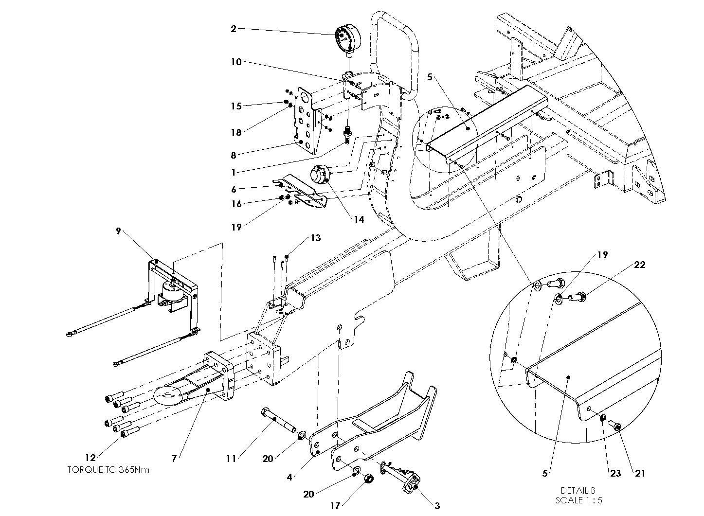 A96071 - Drawbar Assy - Continental Eye