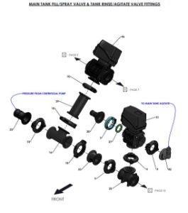 A96336 (d) Electric Plumbing Valve Assembly - Air Purge & Diaphragm Pump