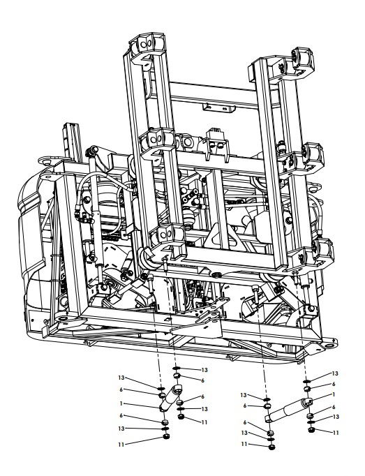 A79384 G-SERIES BACK FRAME ASSEMBLY - PROPORTIONAL HYDRAULICS 1