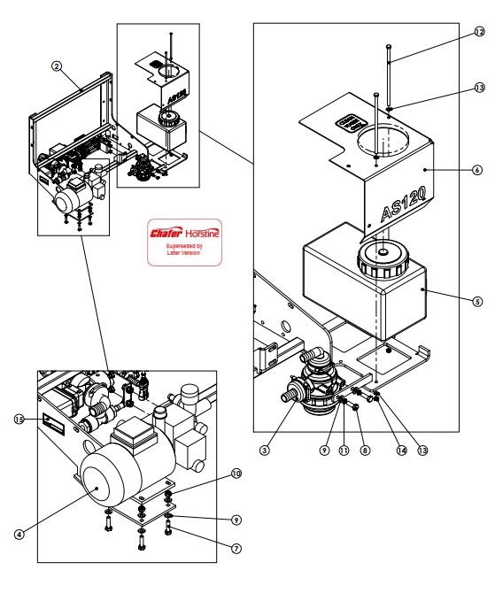 A83015 MAIN FRAME AND PLUMBING ASSY