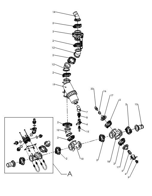 A79037 CENTRE FRAME PLUMBING ASSEMBLY - 1