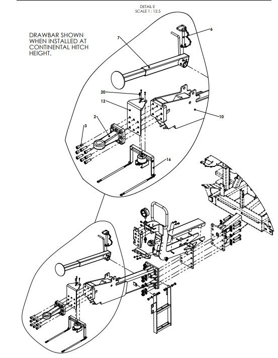 A96184 CONTINENTAL DRAWBAR ASSEMBLY 2