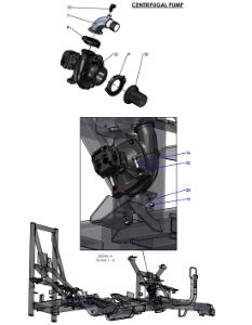 A96342 (a) Pump/Front Hydraulic Block Assembly - Manual Plumbing