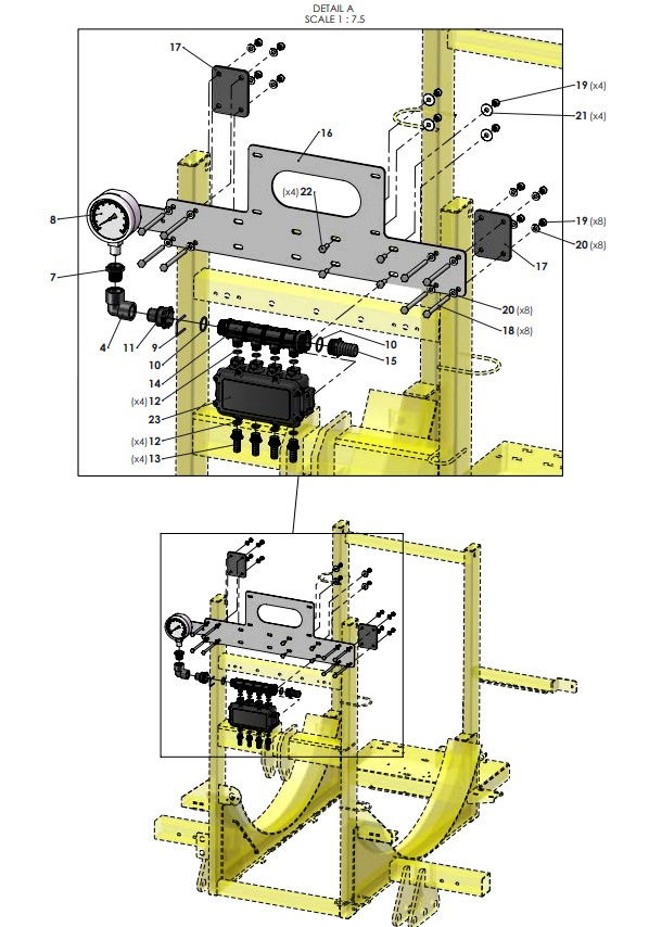 A66186-R01 ARAG MULTIFLOW BLOCKAGE DETECTION - 4 OUTLET