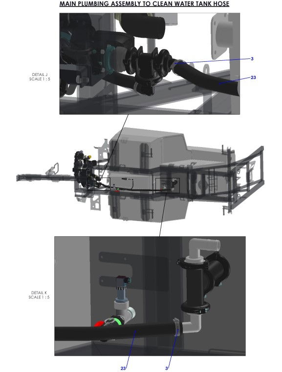 A96363-R01 (h) Hose Layout - Eplumbing With Diaphragm Pump