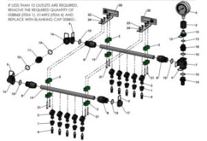 A66196 10 OUTLET MANIFOLD ASSEMBLY