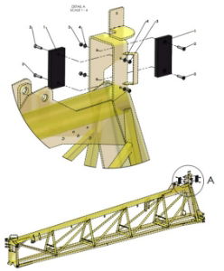 A41367 INNER FRAME WEAR PADS ASSEMBLY - TWIN FOLD