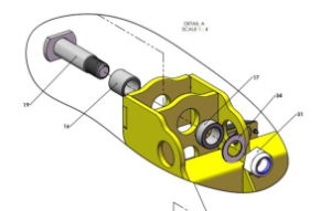 Centre to Yaw Frame Assembly