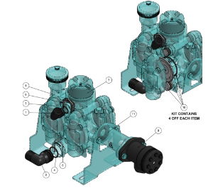 029452 - ALTEK P150 DIAPHRAGM PUMP WITH HYDRAULIC MOTOR