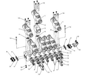 A41134 7 STATION HYDRAULIC BLOCK ASSEMBLY-NORAC