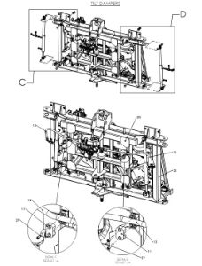 A79141 REV 01 G-SERIES CENTRE FRAME TO YAW FRAME ASSY - PROPORTIONAL HYDRAULICS 4