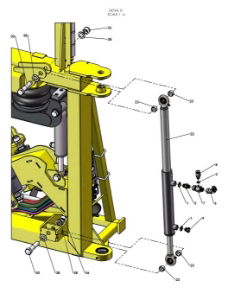 A79382-R01 G-SERIES CENTRE FRAME TO YAW FRAME ASSY - PROPORTIONAL HYDRAULICS 7