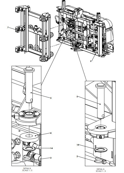 A79384 G-SERIES BACK FRAME ASSEMBLY - PROPORTIONAL HYDRAULICS 3