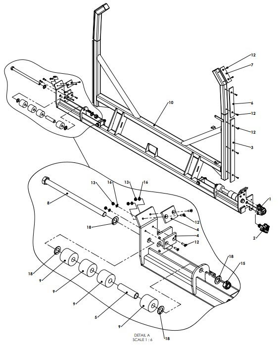 A96286 FRONT BOOM SUPPORT ASSEMBLY - G-SERIES