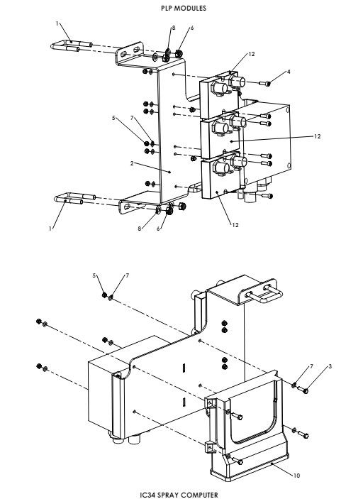 A79125-R01 TEEJET AEROS IC34 CENTRE FRAME MOUNTING ASSEMBLY 2