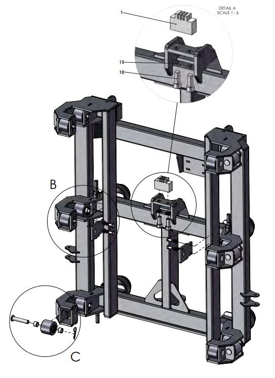 A41260-R01 (b) SLIDING FRAME ASSEMBLY - F SERIES