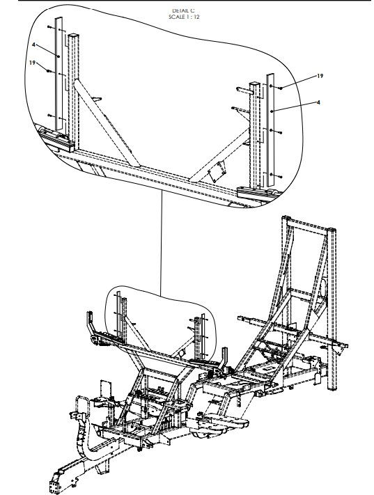 A97042-R02 FRONT BOOM SUPPORT ASSEMBLY 2 