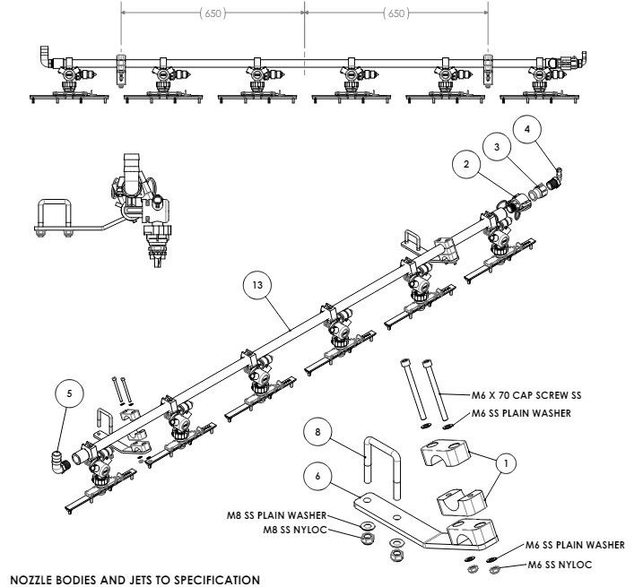 A41179 F-SERIES 28M CENTRE 3 33CM SPRAYLINE