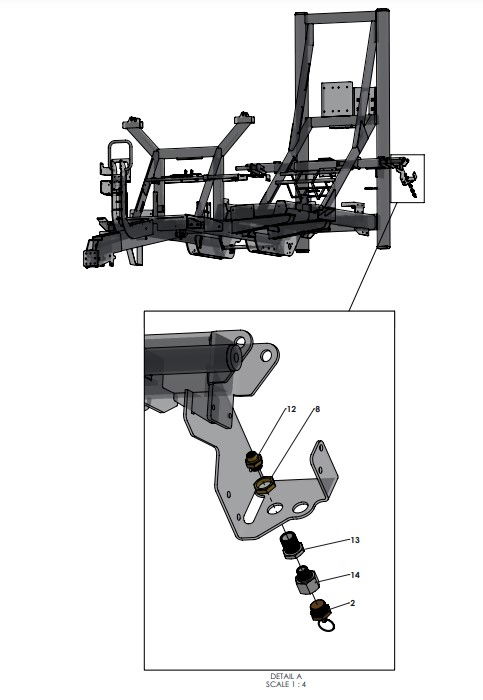 A96347 (b) Primary Air Tank Assembly - ASO - No Air Purge/CTI