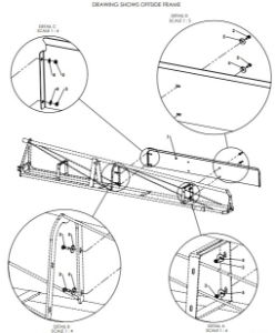 A79243 2.5M TIP FRAME HEDGEROW PROTECTION PLATE ASSEMBLY