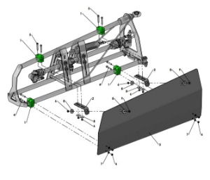 A41396 1M TIP FRAME HEDGEROW PROTECTION PLATE ASSEMBLY