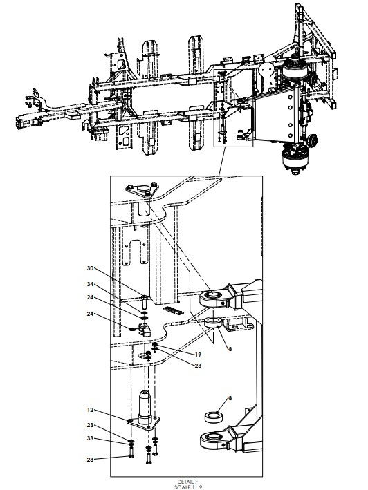 A96241 HANDBRAKE &amp; AXLE MOUNTING ASSEMBLY - BPW 3