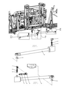 A79044 G-SERIES BACK FRAME TO INNER FRAME ASSY - NON PROPORTIONAL HYDRAULICS 4