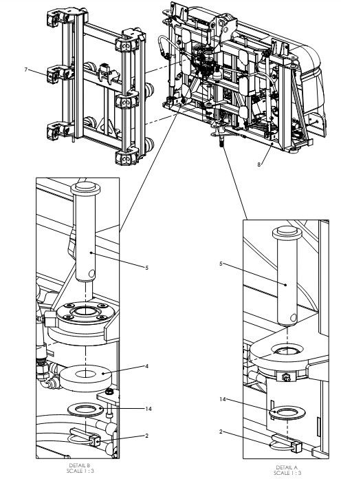 A79032 G-SERIES BACK FRAME ASSEMBLY - NON PROPORTIONAL HYDRAULICS 2 