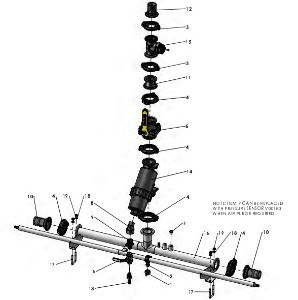 A41306 (a) CENTRE FRAME PLUMBING - 1 1.5inch WITH FLOWMETER