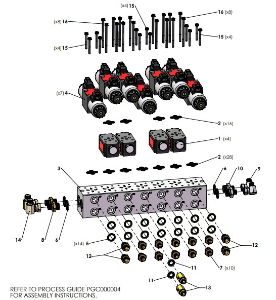 A41310 7 STATION MANIFOLD ASSEMBLY - NON PROPORTIONAL