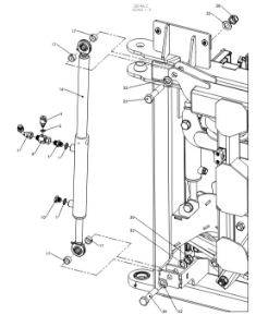 A79141 REV 01 G-SERIES CENTRE FRAME TO YAW FRAME ASSY - PROPORTIONAL HYDRAULICS 6