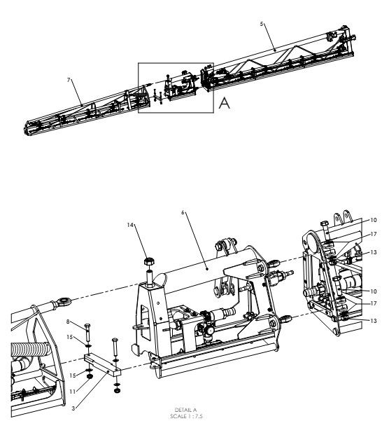 A79178 FOLD BACK OUTER AND TIP FRAME ASSEMBLY - 36M TO 30M 1