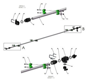 A41377 PURGE TUBE ASSEMBLY - 6M MID FRAME