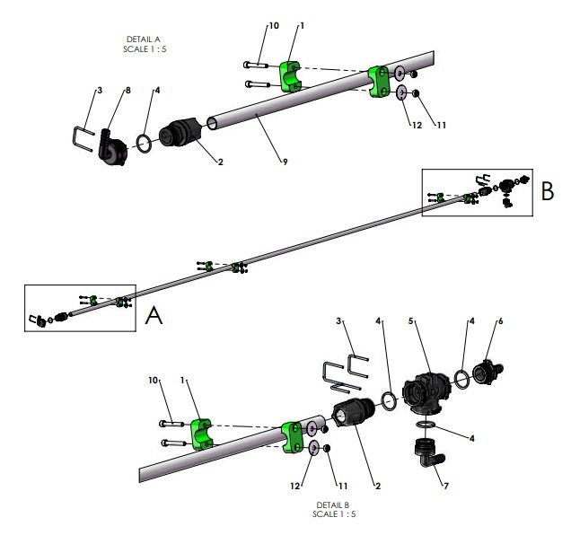 A41377 PURGE TUBE ASSEMBLY - 6M MID FRAME