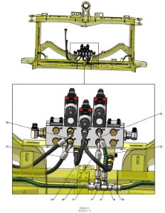 A41335 (c) CENTRE FRAME HYDRAULICS - TWIN FOLD - NO INDEPENDENT TILT