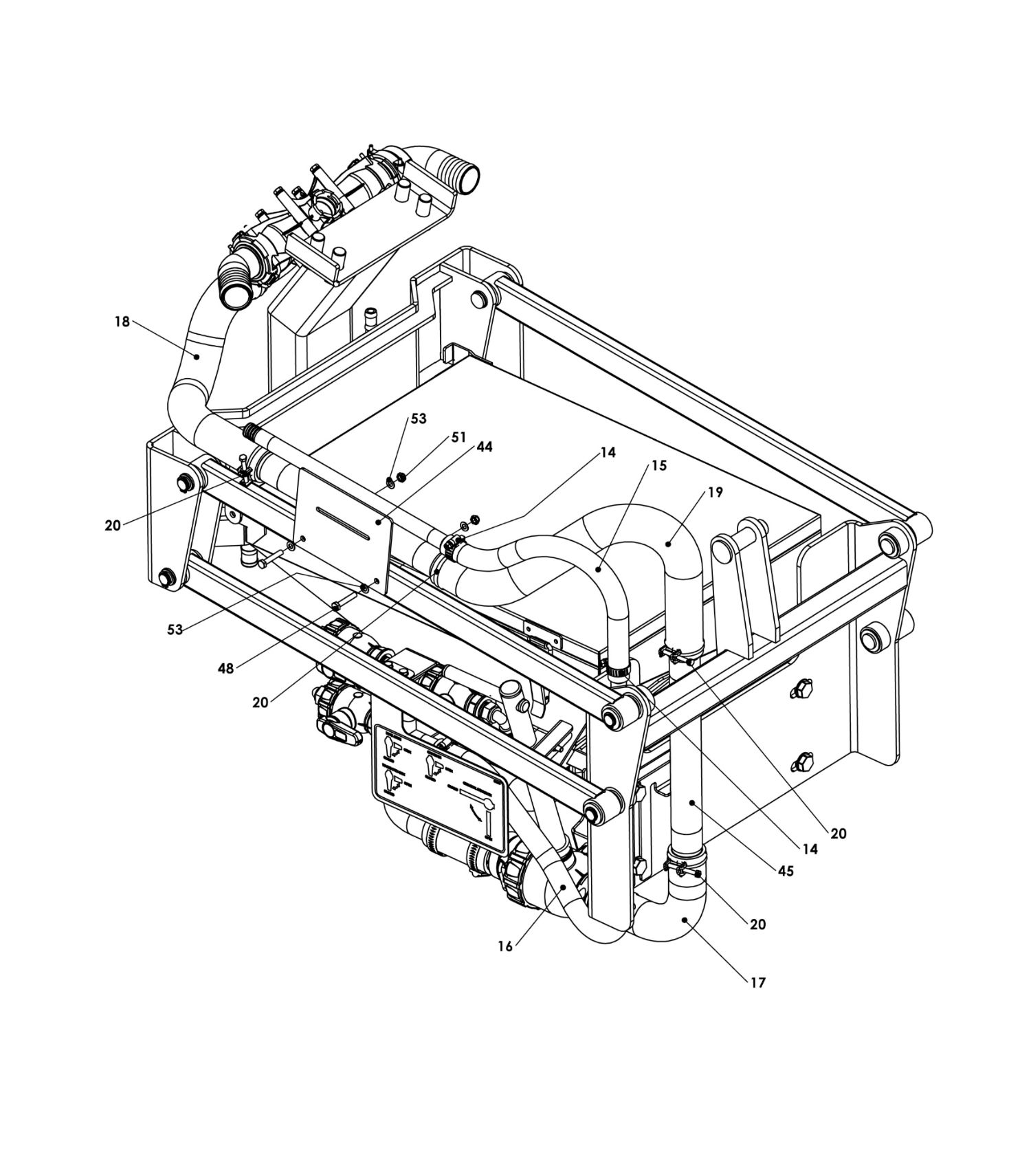 A95113(i) - Induction Hopper Drop Down Mechanism Assembly - Short