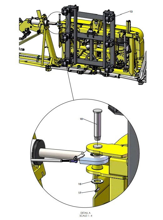 A79386-R01 G-SERIES BACK FRAME TO INNER FRAME ASSY - PROPORTIONAL HYDRAULICS 1