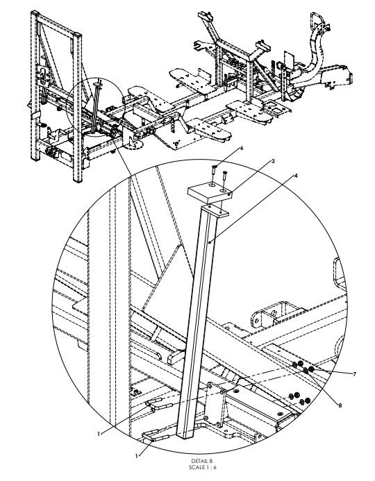 A96188-R02 REAR BOOM SUPPORT ASSEMBLY - G &amp; H-SERIES 1 