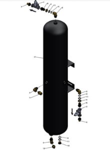 A96348 (a) Primary Air Tank Assembly - Air Purge/CTI - NO ASO