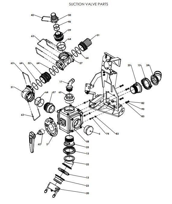 A96135-R02 (b) Manual Valve Assembly - 3" QRC