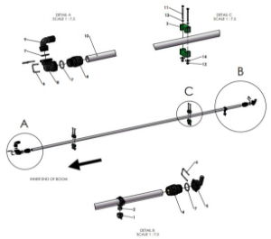 A41356 1inch SPRAY LINE ASSEMBLY - 4M OUTER FRAME