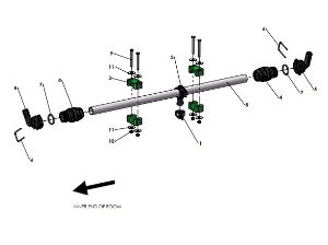 A41361 3/4" SPRAY LINE ASSEMBLY - 1M OUTER FRAME