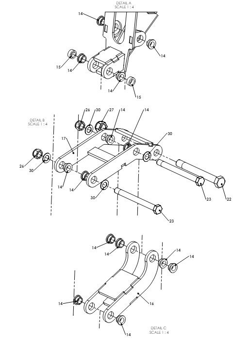 A79187 G-SERIES 2M FOLD OVER TIP HYDRAULICS ASSEMBLY 1