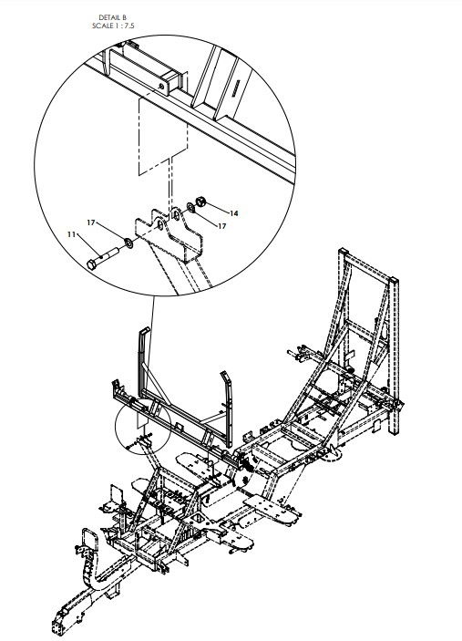 A96286 FRONT BOOM SUPPORT ASSEMBLY - G-SERIES 1 