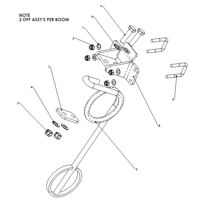 A79336 BOOM SKID MTG. ASSY G SERIES 30M